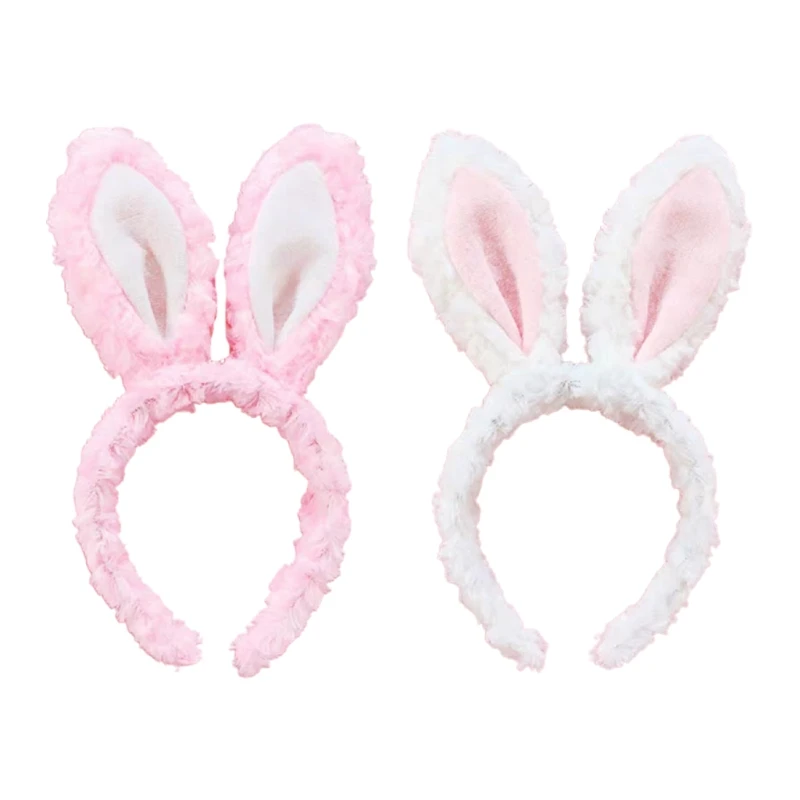 Bandeau en peluche oreilles de lapin, bande dessinée, cerceau pour cheveux, pâques, noël, accessoires Cosplay, thème, accessoires pour cheveux