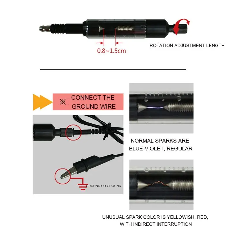 Car Spark Tester Automotive Ignition Coil Detector Spark Plug Wire Diagnostic System Car Accessories