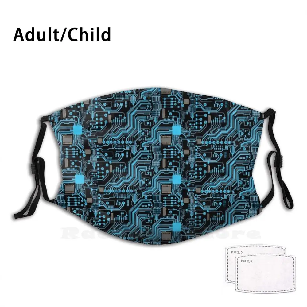 

Logicboard Design Adult Kids Anti Dust Filter Diy Mask Computer Nerd Geek Funny Science Hacker Programmer Code Hacker