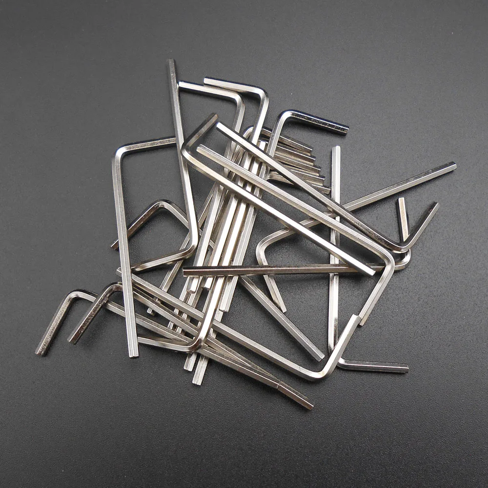 

20Pcs/Lot L-Handle Hardened Steel Hex Allen Hexagon Key Metric Wrench Socket Spanner 1.5MM 2MM on Edge For M3 M4 Screw FD279-280