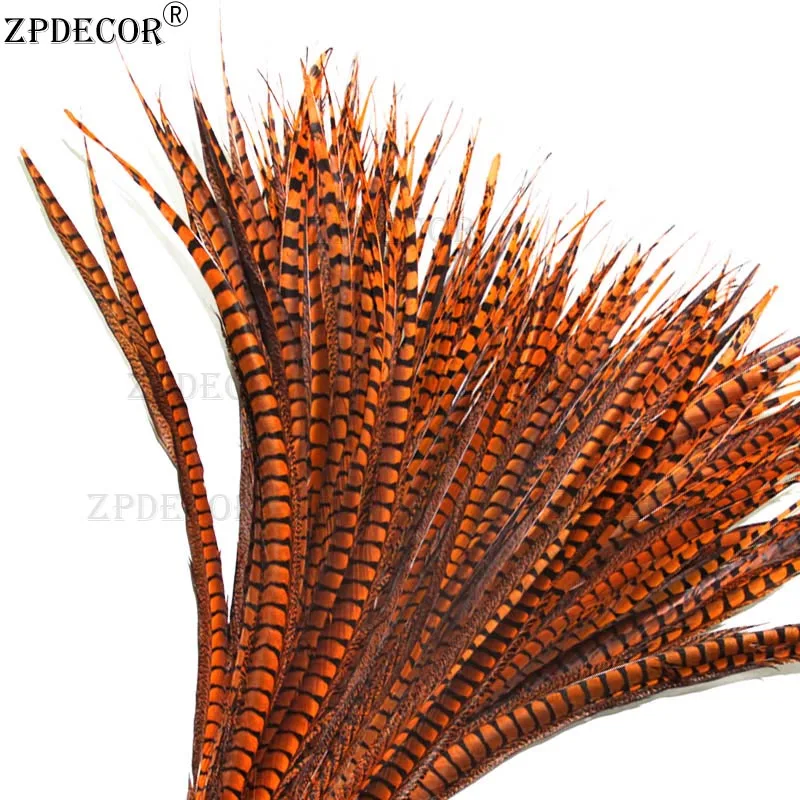 ZPDECOR Natural Lady Amherst Pheasant Feathers Size 110-120cm 44-46 Inch for Carnival