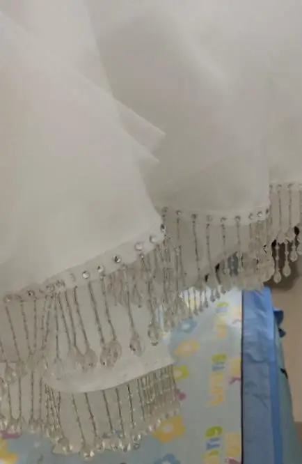 2 hof/Lot Kristall Anhänger Perlen Spitze Quaste Trimmen DIY Bühne Kleidung Hause Vorhang Hochzeit Dekorative Zubehör – Detail 8
