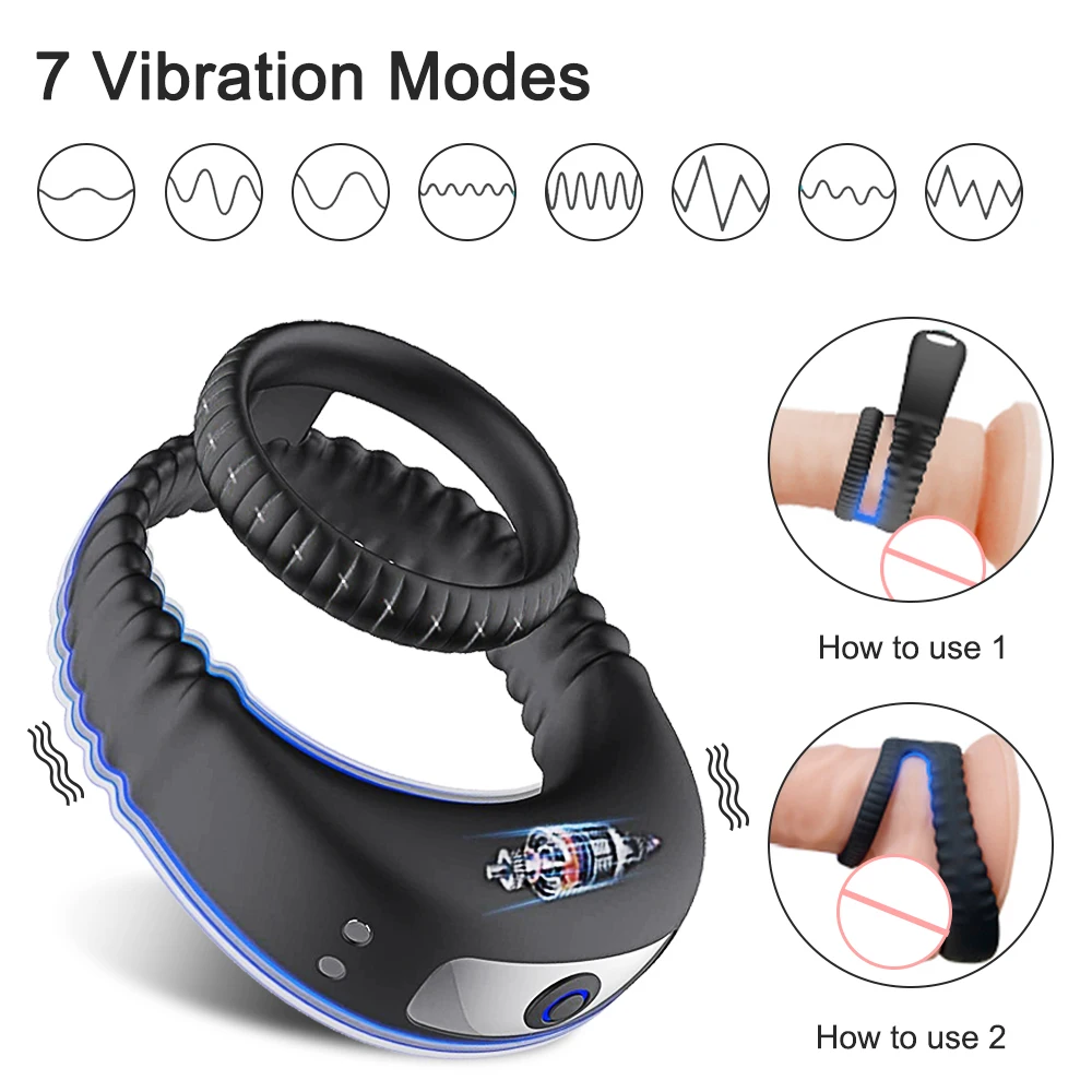 Cock Vibrator Ring Penis Delay Ejaculation Cockring on For Man Sex Toys for Men Couple Rings Penisring Toys for Adults 18