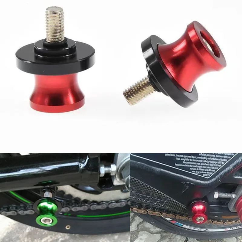 ER-6N Motorcycle Swingarm Spools Rear Stand Screws Sliders CNC Aluminum Accessories for Kawasaki ER6N 2006 - 2013 2014 2015 2016