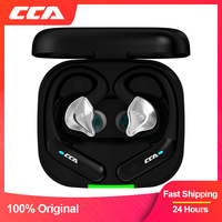 CCA BTX Wireless Earphones Ear Hook Module Bluetooth-Compatible 5.2 Headset HiFi Sport Game True Wireless Bluetooth Headphones