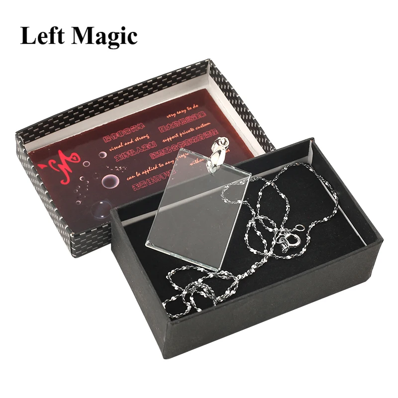 The Ghost Glass -Necklace Version Magic Tricks Close Up Illusion Card Pattern Appearing In Glass Gimmick Magic Trick Props Magic