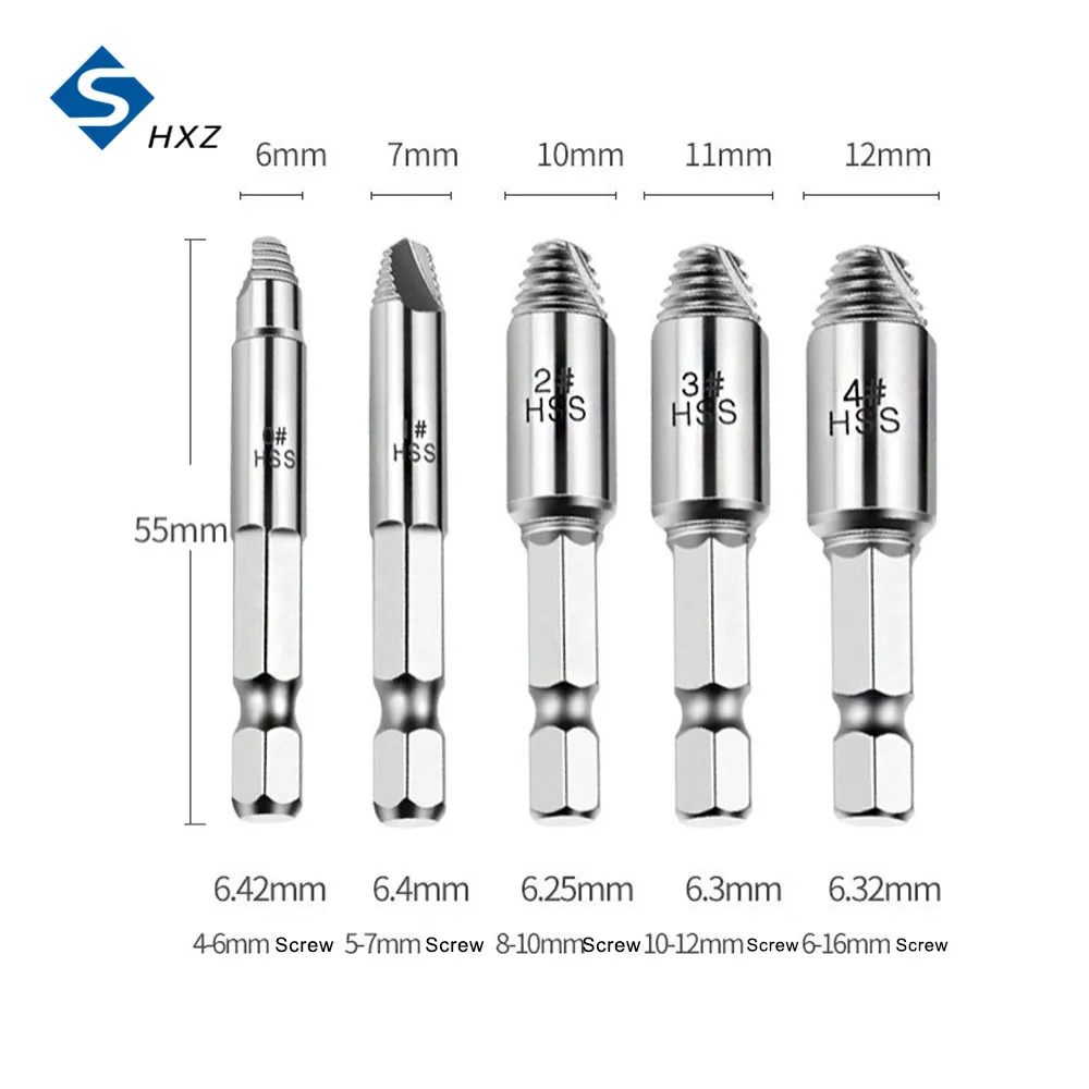 เกลียวเจาะชุด Bit ได้อย่างง่ายดาย Take Out Broken สกรู Bolt Remover Stripped สกรู Extractor เครื่องมือรื้อถอน