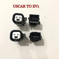 4pcs Solid type Uscar to ev1 adaptor ev1 to ev6 ev14 for bosch LS1 LS2 LS3 fuel injector connector