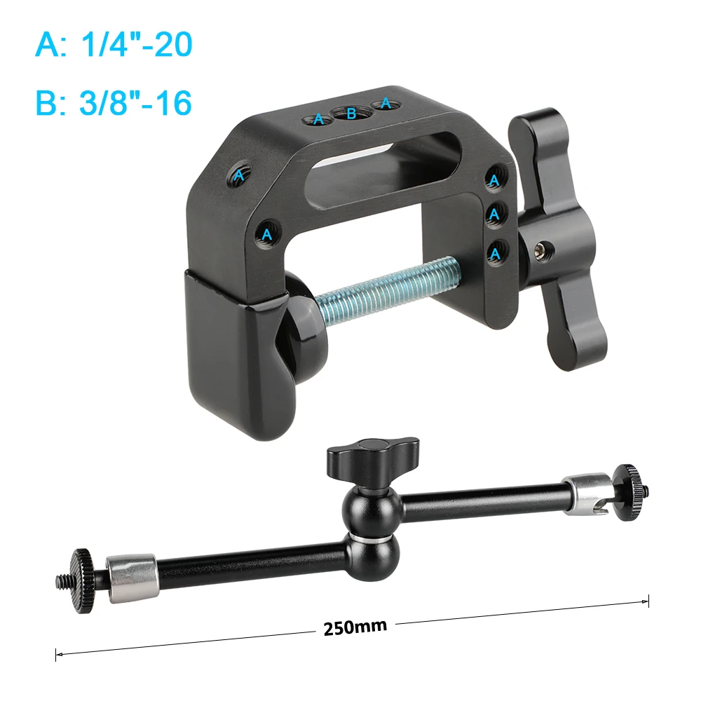 CAMVATE Gelenk Magic Arm + C-Clamp Mit 1/4 "-20 Ball Kopf Für Mikrofon, LCD Monitor, Blitzlicht, Video Licht Montage