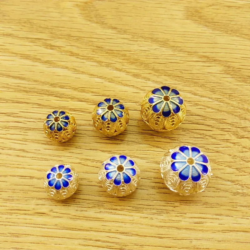 Cloisonne Drop Oil Hollow  Separator Parts Handmade Factory Direct Selling Jewelry Bead Material