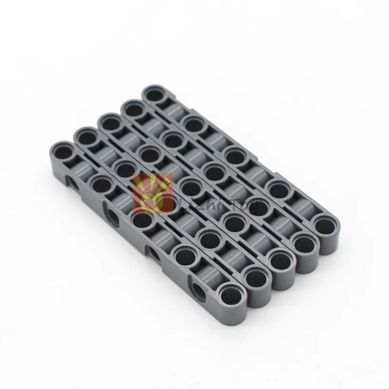 High-Tech Part Compatible JJ6038 Liftarm Thick 1x9 Right Angle Steering with 9 Hole Building Block Bricks Accessories Technology