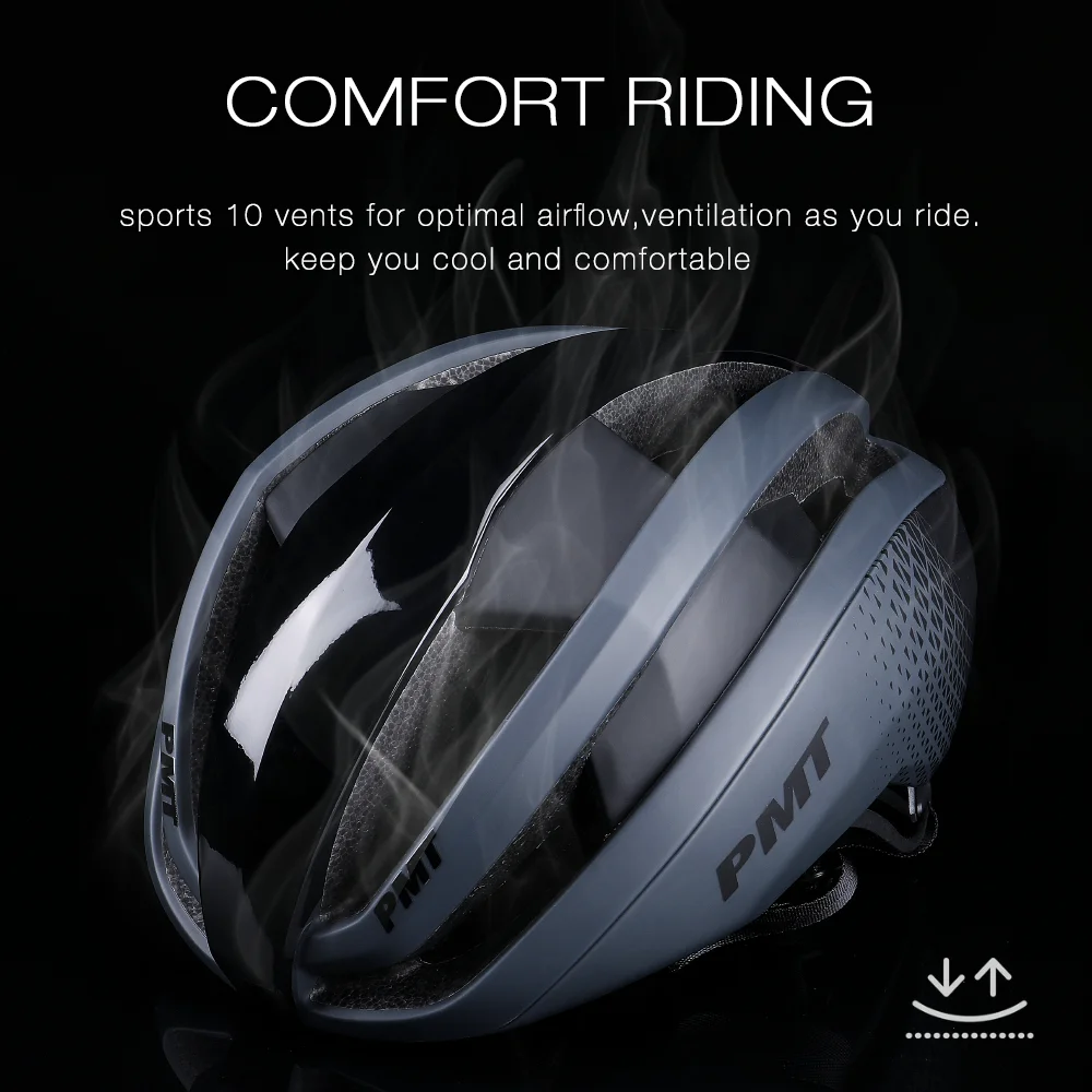 PMT Aero Bicycle Helmet Ultralight EPS+PC Cover Road Bike Helmet for Women Men Integrally-molded Cycling Helmet Safety Cap