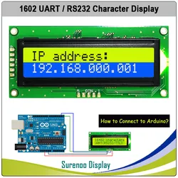 CMOS UART RS232 Seri 1602 162 16*2 Karakter LCD Modül Ekran LCM Arduino için, Destek Klavye Mavi Sarı Yeşil