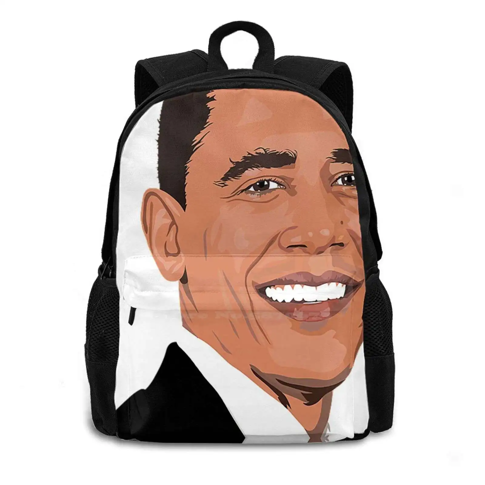 Obama Head Pattern Design Laptop Travel School Bags President Obama Barak Obama Michelle Obama Love Potus Democrat Usa Pride