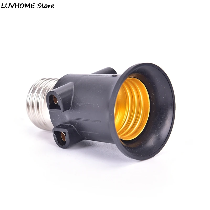 PBT Fireproof E27 Bulb Adapter Lamp Holder Base Socket Conversion With EU Plug