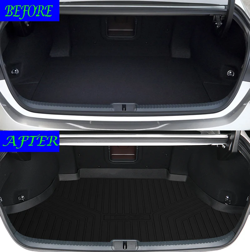 Car Styling for Lexus ES350 ES300h 2019-2020 Black TPO Waterproof Trunk Carpet Mat 1pcs