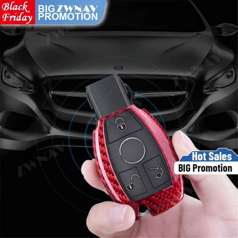 

Carbon Fibre Key Case For Benz W204 W212 A-class New Class B C Class C Extended E-Class,ML-Class CLS R GLK Replacement Key Case