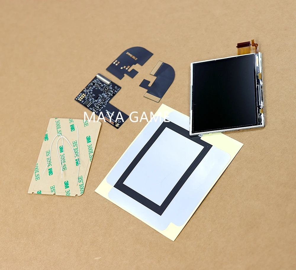 مجموعة واحدة لـ GBA RETRO PIXEL نقطة إلى نقطة لـ Gameboy Advance New IPS V3 شاشة LCD عالية السطوع شاشة الإضاءة الخلفية