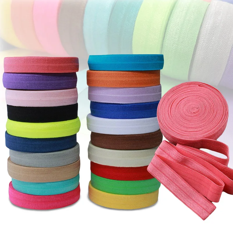 30 Yards (25mm)  Elastic Band Multicolor Fold Over Spandex Elastic Ribbon For Sewing Lace Trim Waist Band Garment Accessory