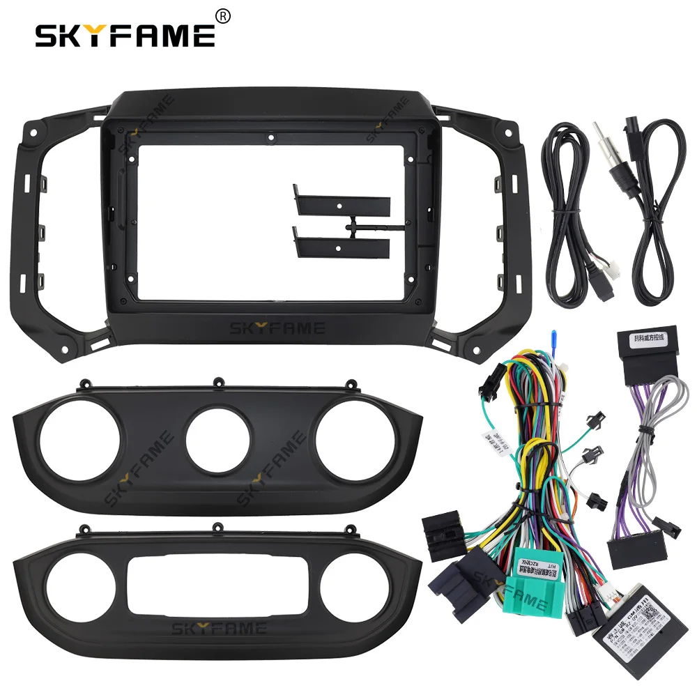 SKYFAME Car Frame Fascia Adapter Android Dash Fitting Panel Kit For Chevrolet S10 Colorado Blaze Trailblazer Isuzu D-MAX MU-XS