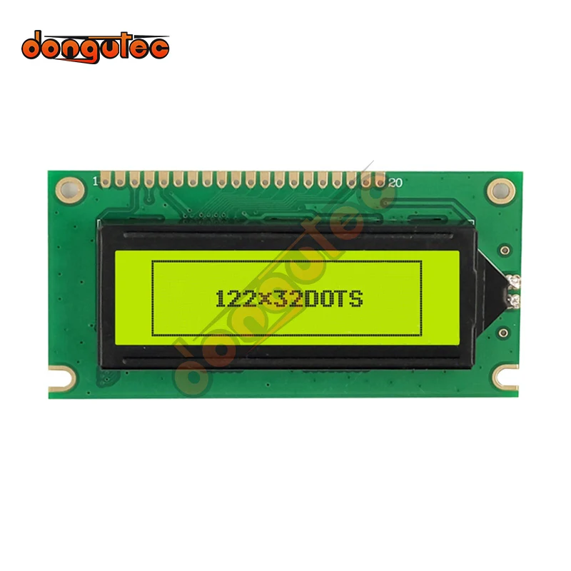 20PIN 12232W LCD Graphic Screen Module SED1520 Controller 5V White/Blue/Yellow Green Backlight Parallel Interface