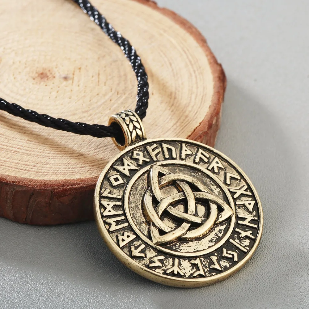 Chandler Celti Knot Pendant Necklace Nordic Vikings Rune  Talisman Amulet Torque Lucky Amulet Gifts India Egypt Dagger Choker