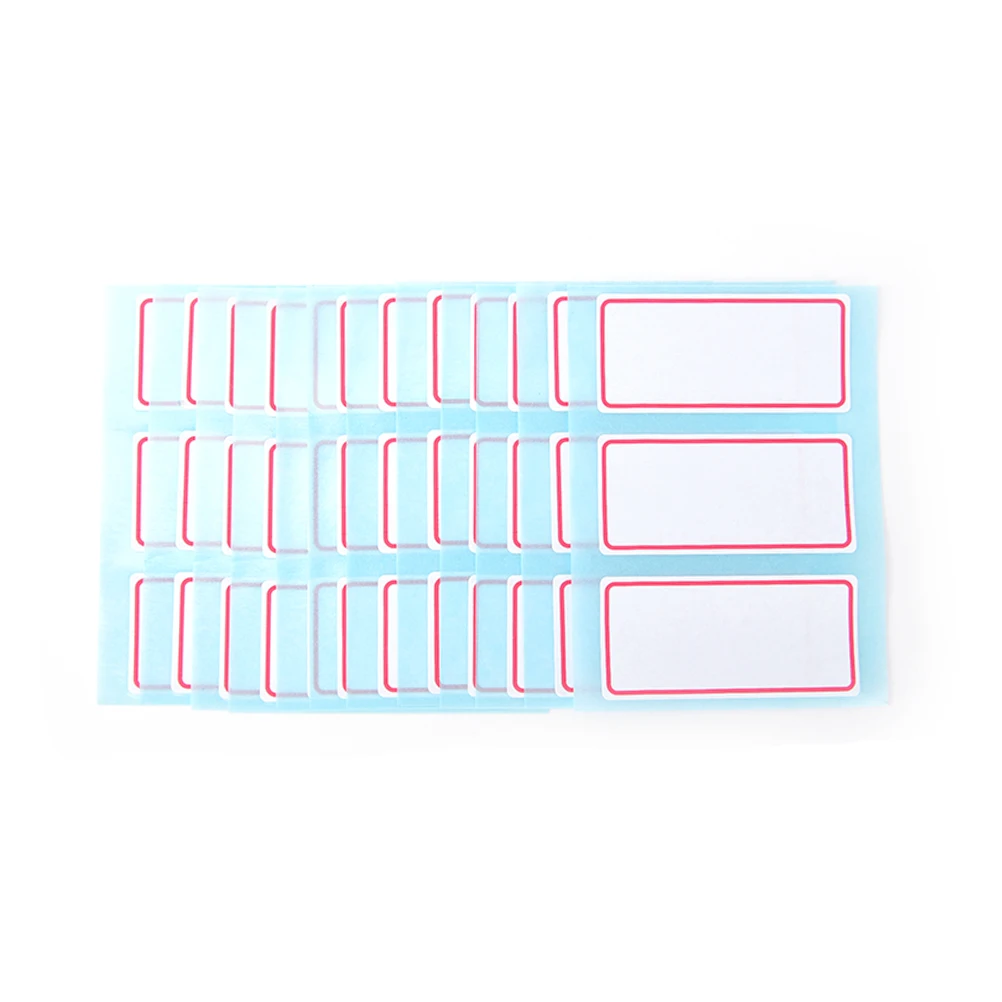 12sheets/pack 3x3.4cm new Self Adhesive Label Blank Note Label Bar Sticky White Writable Name Stickers Office School Supplies 7