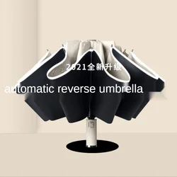 12ribs Reverse Automatic Umbrella Business Men's Large Umbrella Paraguas Marca