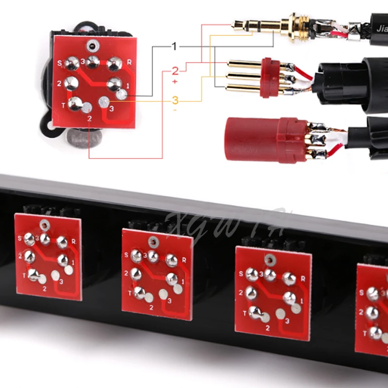 Imagem -03 - Rack Patch Panel para Alto-falante Profissional Audio Cabo Mount Xlr Fêmea Chassis Cabo de Áudio 12 16 Way Pole 1u Flight Case