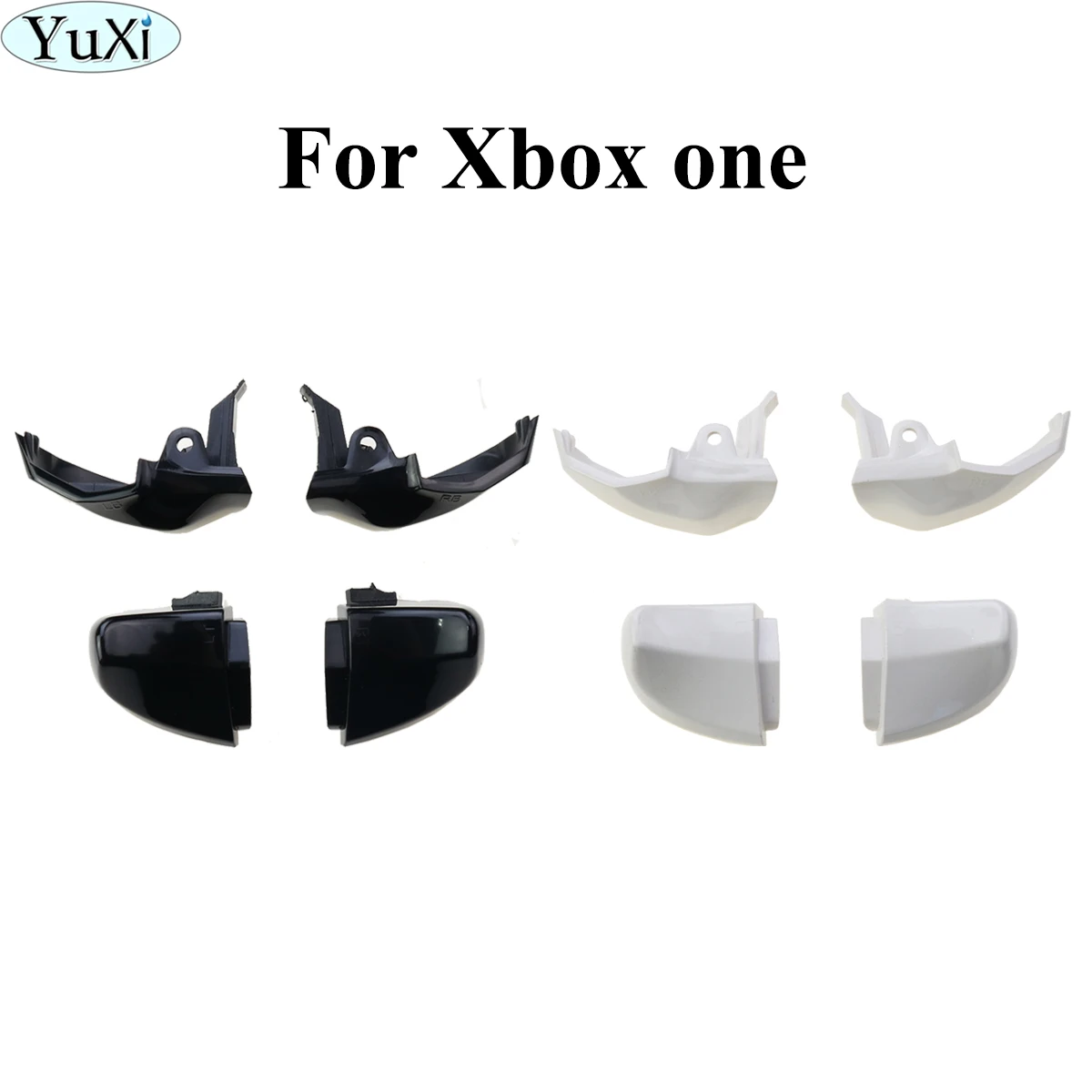 

YuXi RB LB LT RT Bumper Buttons For Xbox One Controller Plastic Black White Button Set Repair Parts