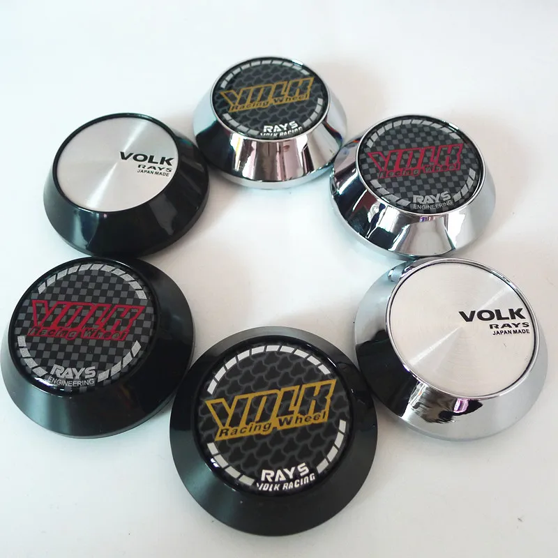 

4pcs For Volk RAYS 65mm Car Wheel Center Hub Cap Cover 45mm Emblem Badge Sticker Auto Styling Accessories