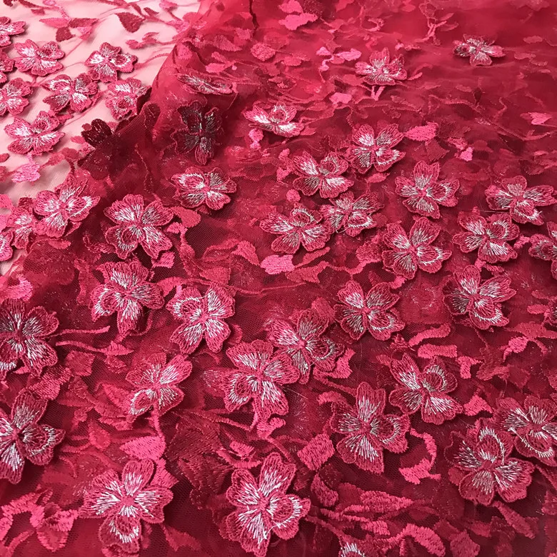 Light blue pink lace embroidery flower cloth wedding live shooting background clothing dress cloth