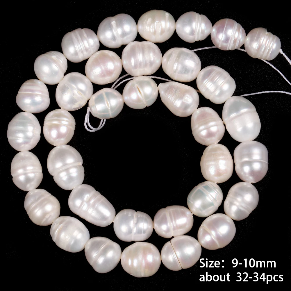 NONE Natural Freshwater Baroque Pearl Loose White 7-8mm 9