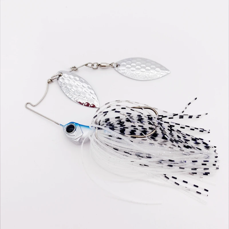 7GFishing Buzzbait Lures Spinnerbait Jig Metal Spoon Jigging Head Spinner Bait Swimbait for Bass Blade Spinner Bait