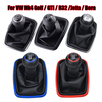 5 6 Speed Gear Shift Knob Lever Shifter Gaitor Boot PU Leather For Volkswagen 2003-2008 Golf 4 IV MK4 GTI R32 For Bora Jetta MT