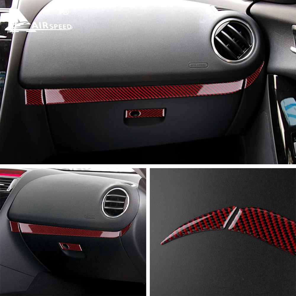 Carbon Fiber for Mazda RX8 2004 2005 2006 2007 2008 2009 2010 2011 Accessories Interior Trim Co-Pilot Glove Box Handle Sticker