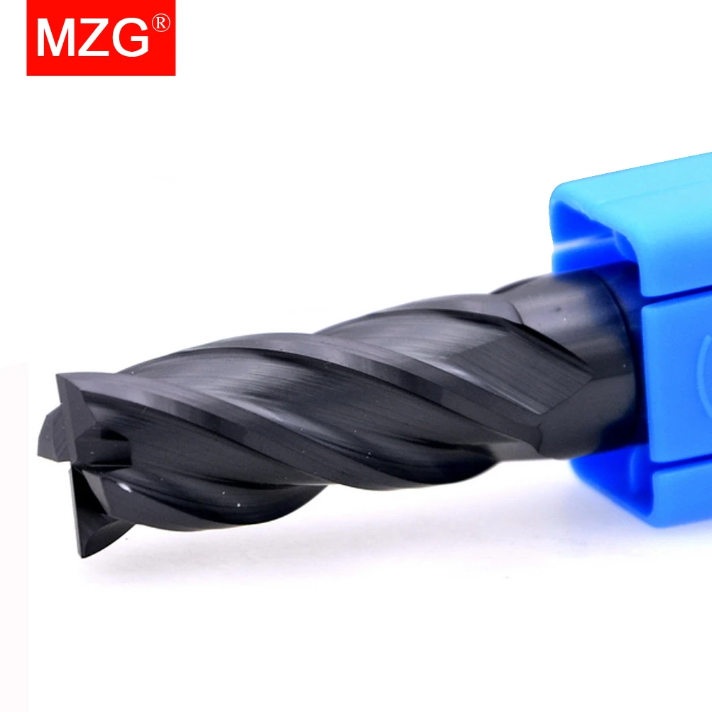 MZG 1PC HRC50 4 Flute 75L 4mm 6mm 8mm Cutting  Alloy Carbide Tungsten Steel Milling Cutter