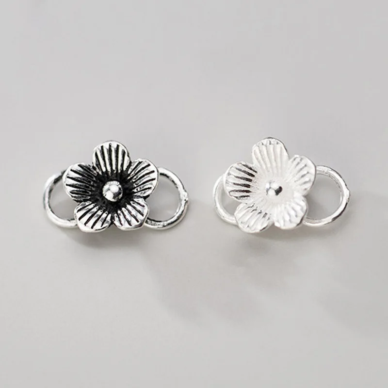 

Шарм-подвеска «цветок» из серебра 925 пробы с двумя отверстиями