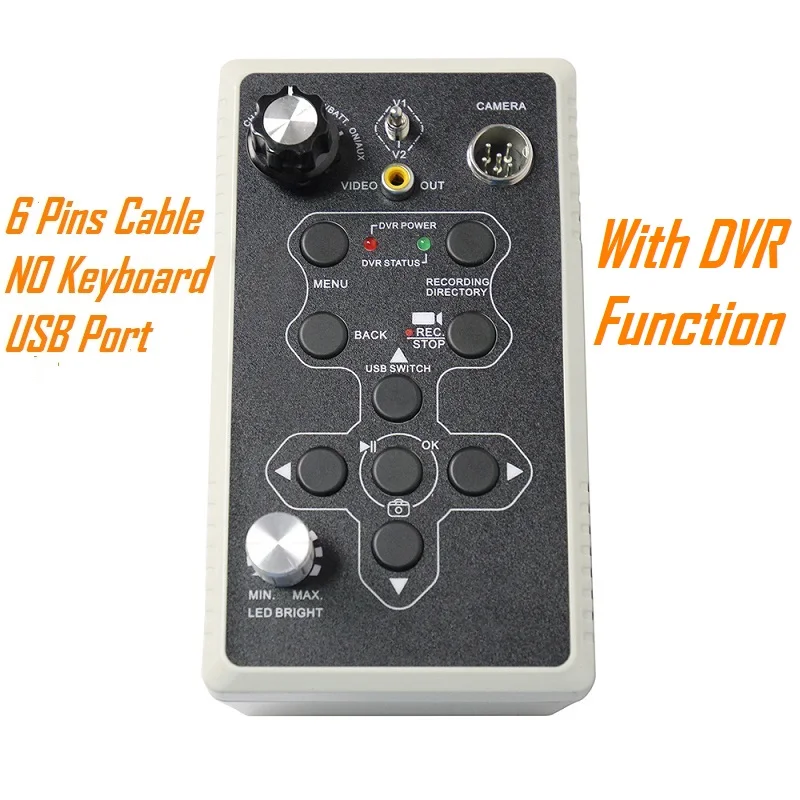 DVR recorder box for pipe camera keyboard dvr control box Replacement for Sewer Drain Pipe Wall Inspection Camera Battery Box