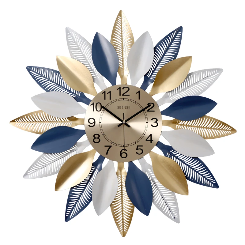 

Nordic Creative Fashion Wall Clock Living Room Bedroom Home Decoration Mute Clocks Modern Minimalist Luxury Metal Wall Watches