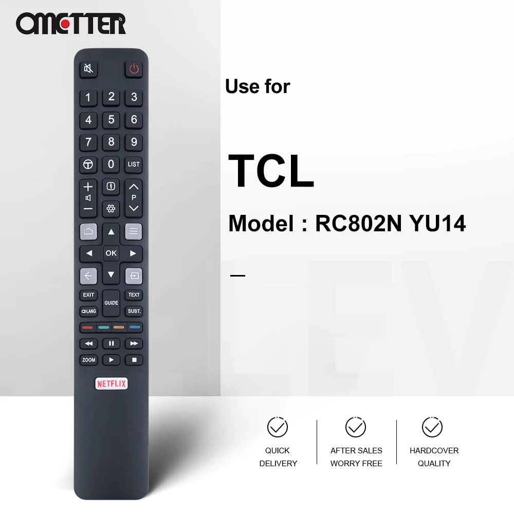 RC802N YU14 YAI3 YUI2 YUI1 YU11 Fit for TCL Smart TV Remote Control 65C2US 75C2US 43P20US U65S9906 U43P6006 Controller