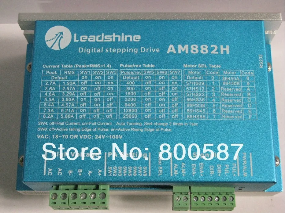 AM882H stepper motor for CNC Router Parts Leadshine AM882 Stepper Drive Stepping Motor 80V 8.2A with Sensorless Detection