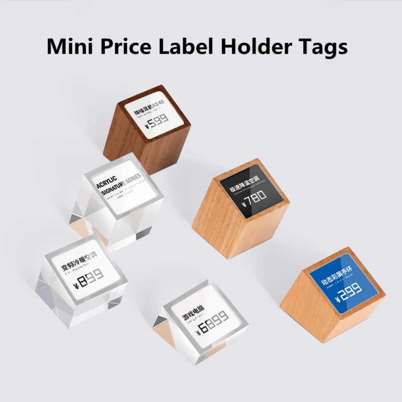 Retail Mini Price Label Card Tag Table Watch Jewelry Price Tags Merchandise Acrylic Sign Holder Display Stand