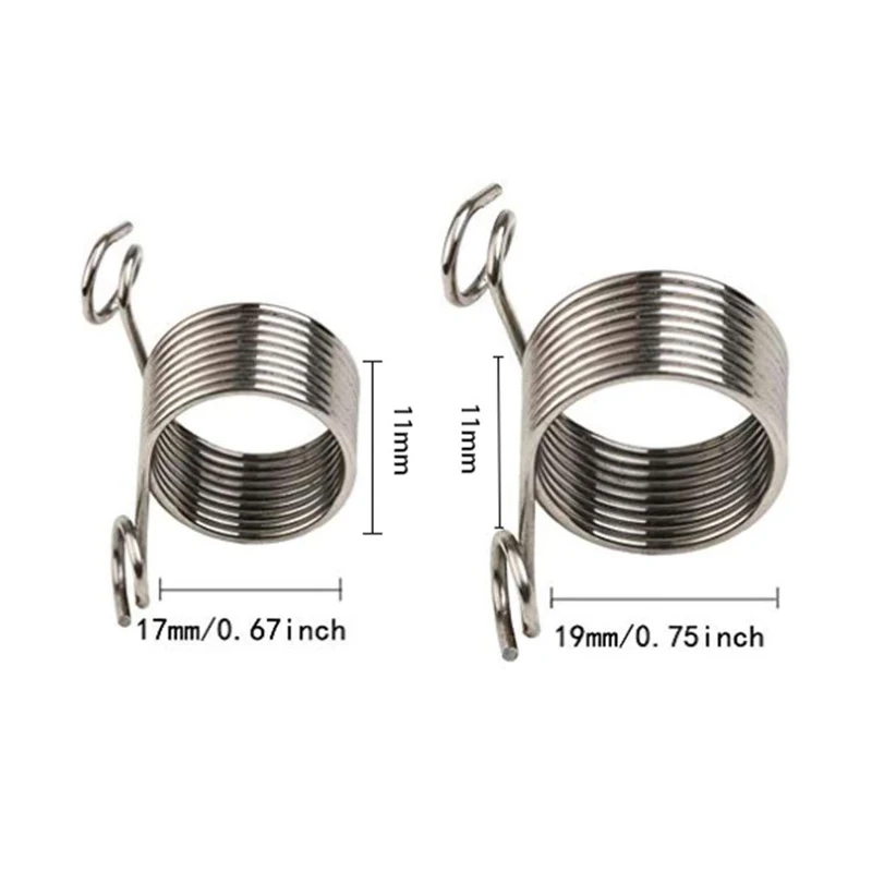 2 Size Yarn Spring Guides Ring Type Knitting Tools Finger Wear Thimble Yarn Spring Guides Stainless Steel Needle Thimble Sewing