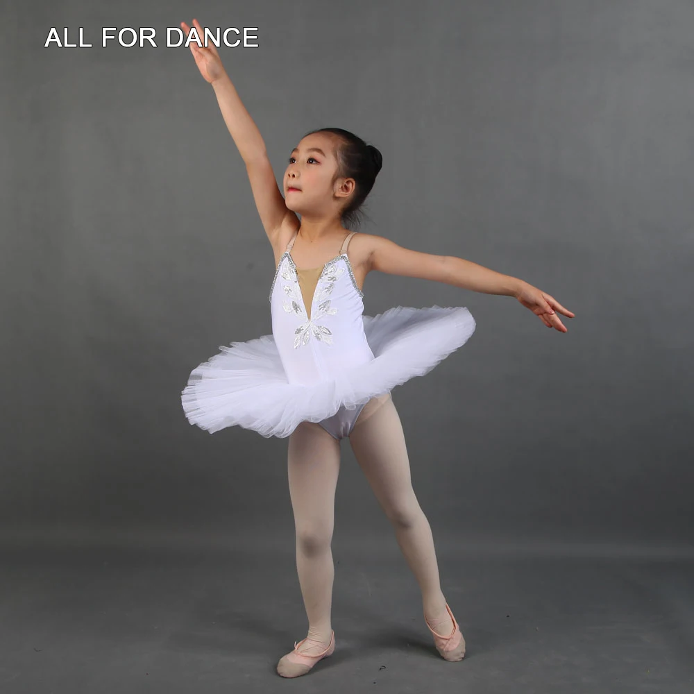 PLL007 Swan White Ballet Dance Tutu Dress for Kids and Adult Professional Ballet Tutus Ballerina Performance Solo Costumes