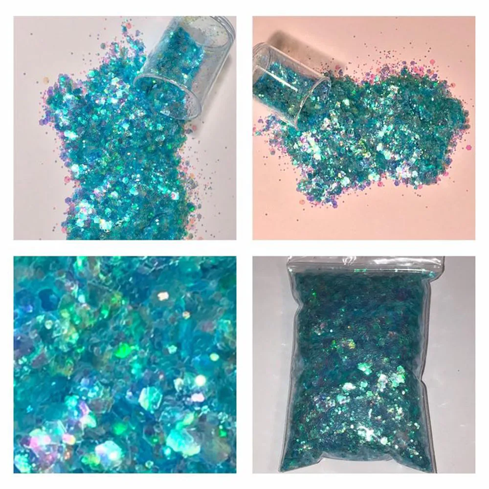 1 Bag 50g Shiny Ultrathin Nail Sequins Colorful Nail Art Glitter Tips UV Gel 3D Decoration Manicure DIY Flake Hexagon Sequins