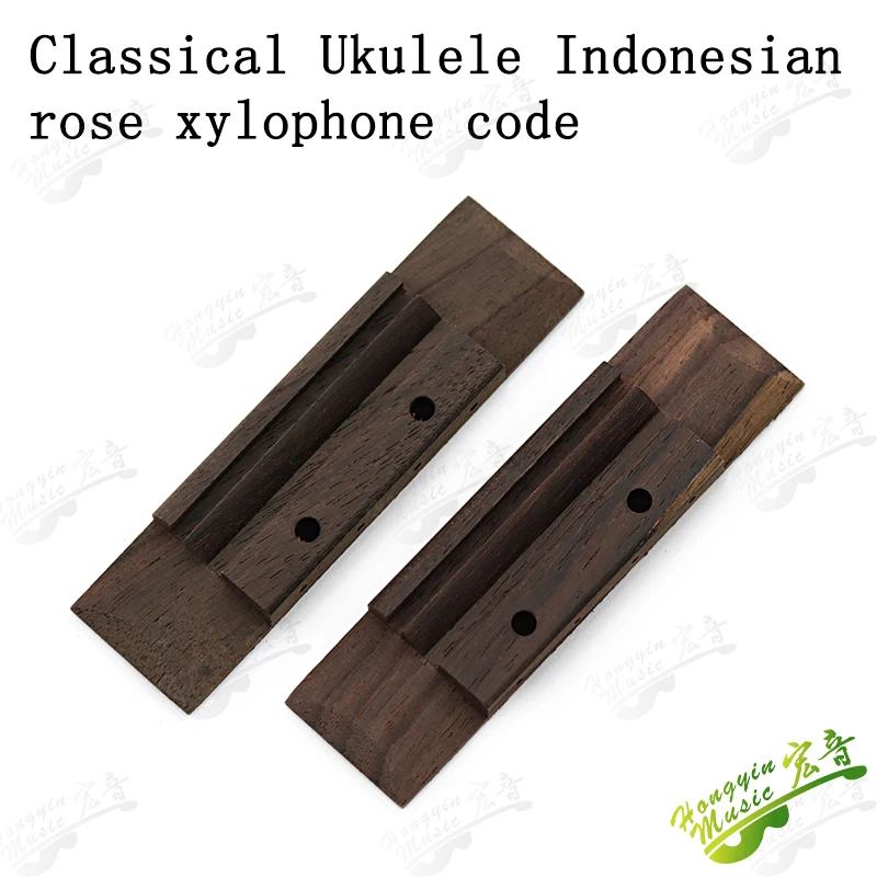 Ukelele de madera de rosa, guitarra clásica de 2.326 pulgadas, cuerda de transmisión de patio, puente de Listón, accesorios de material