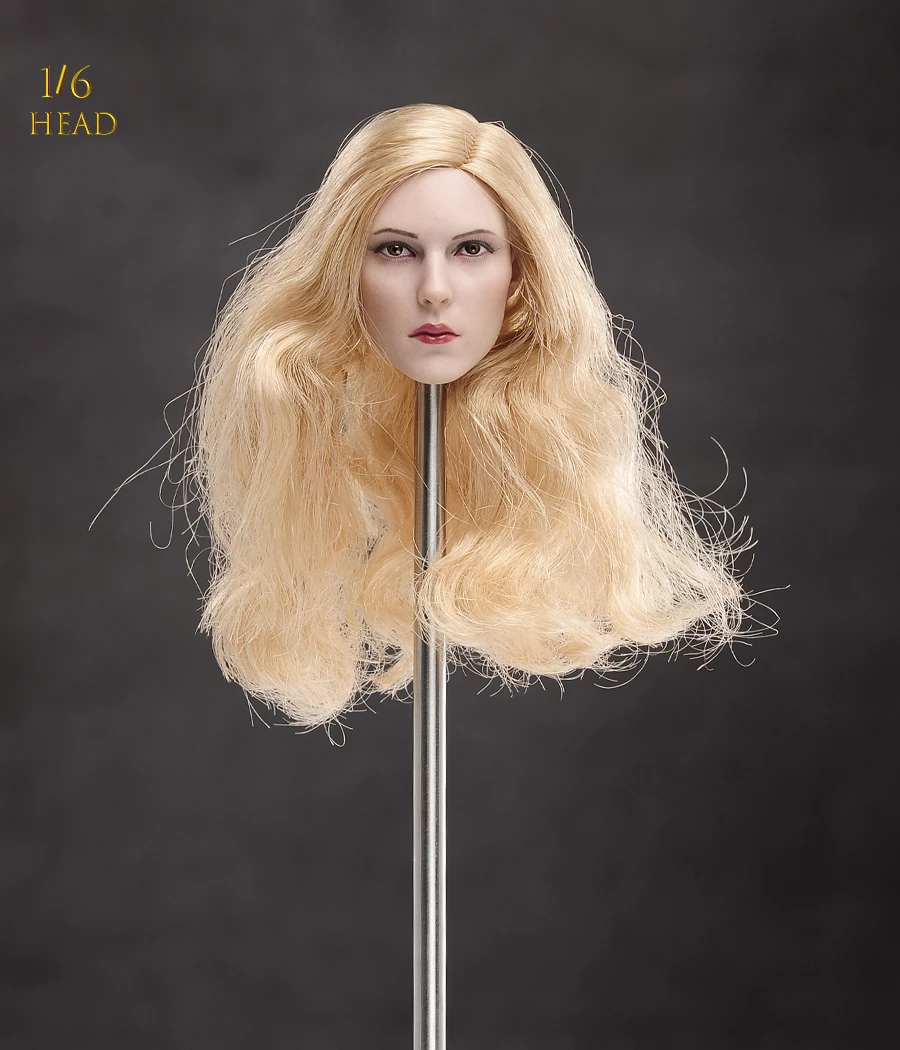 1/6 Blonde Hair Gal Gadot Head Sculpt PVC Girl Head Model Fit 12'' Female TBLeague Phicen Action Figure Body