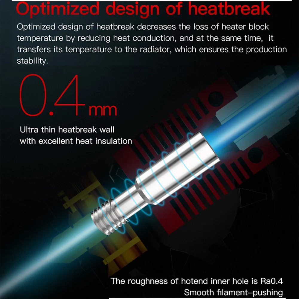 الأصلي Creality CR6 SE Hotend عدة ث/اضافية 2 قطعة فوهات 0.4 مللي متر ل CR-6 SE/ماكس/CR-5 برو طابعة ثلاثية الأبعاد مع سخان ، الثرمستور