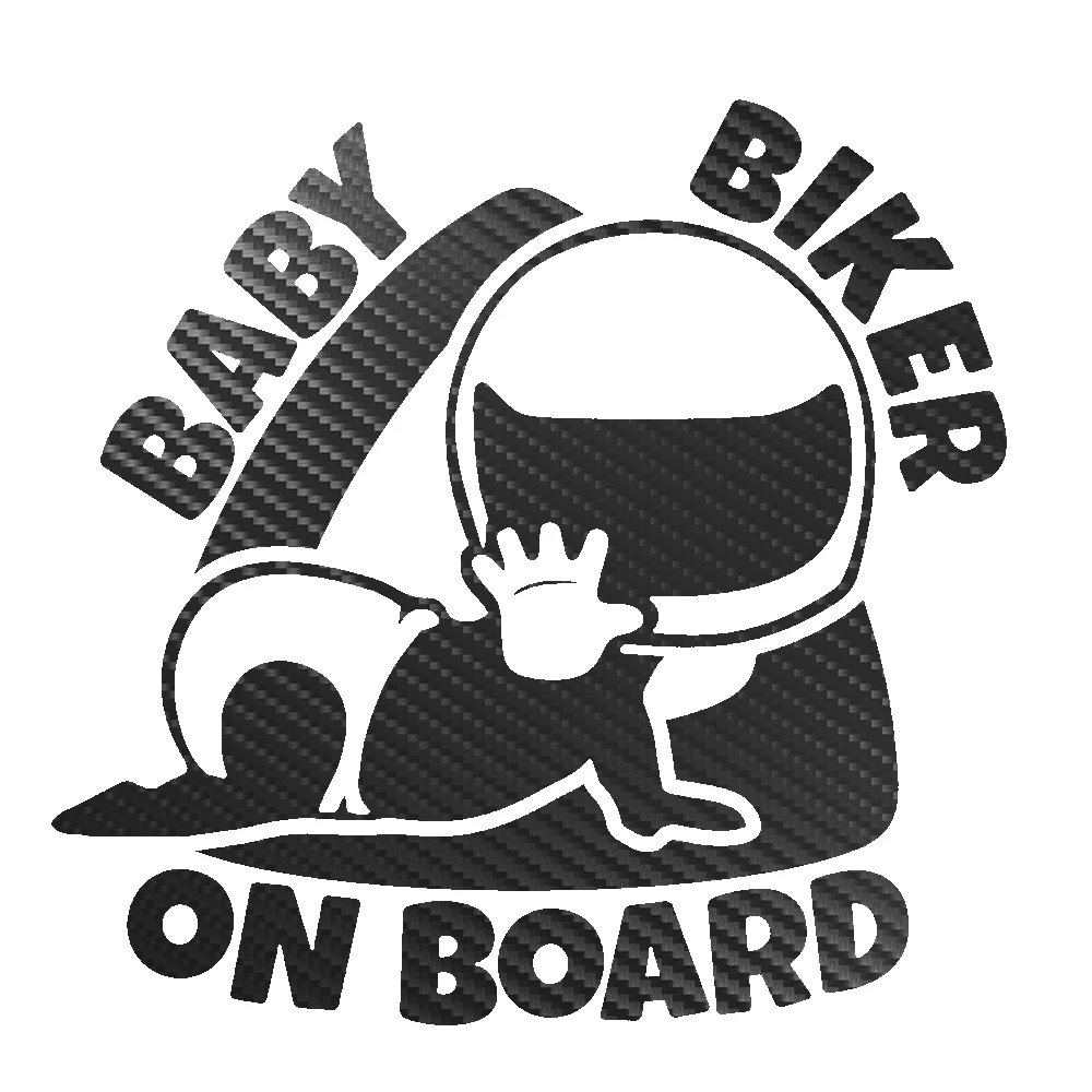 

Dawasaru Baby Biker on Board Carbon Fiber Vinyl Car Stickers 3D JDM Funny Stickers on Auto Motorcycle Decals for Car,15cm*14cm